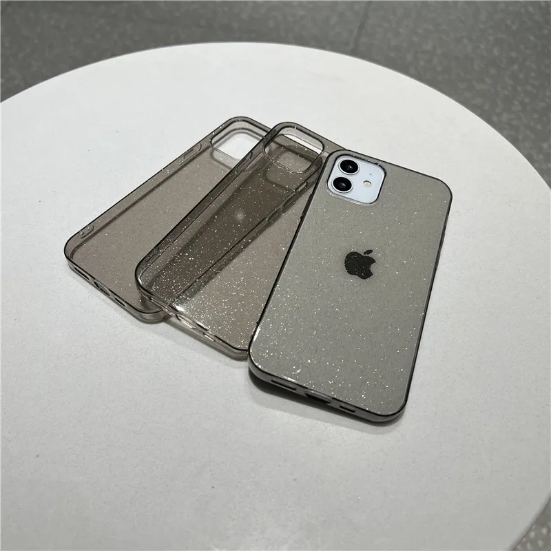 Роскошный блестящий черный Ударопрочный силиконовый чехол из ТПУ для телефона