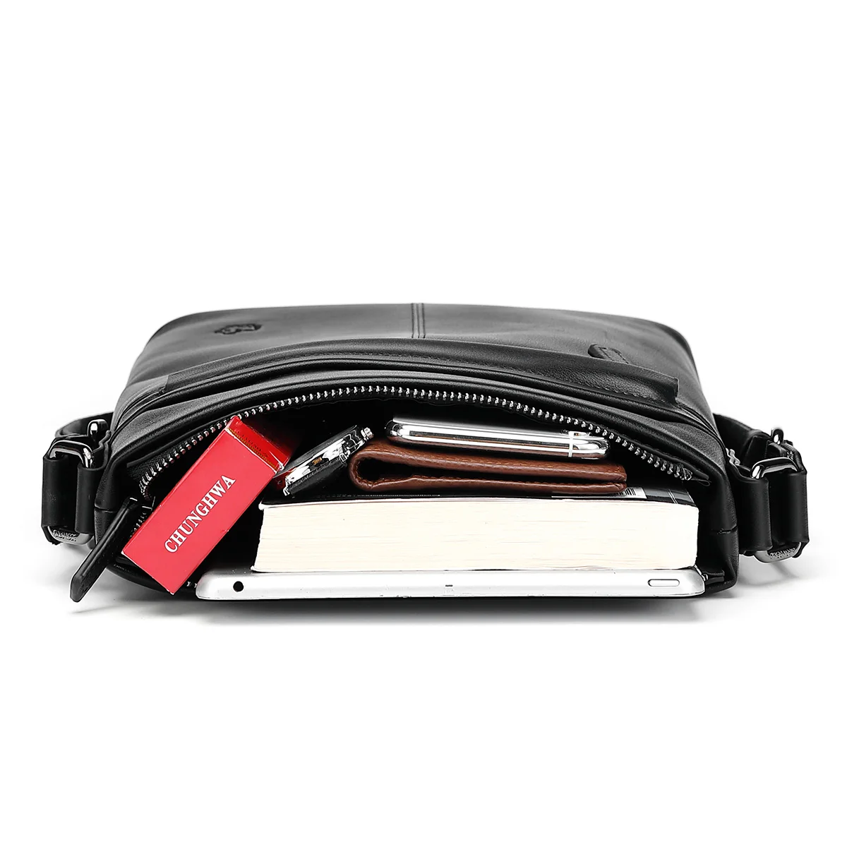 2023 BISON DENIM Men Business Bags Large Capacity Genuine Leather Travel Laptop Handbag Men Single Shoulder Bag Free Shipping