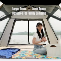 portable family camping tent outdoor four sided automatic quick open tent for 3 5 people waterproof and sunshade nice appearance