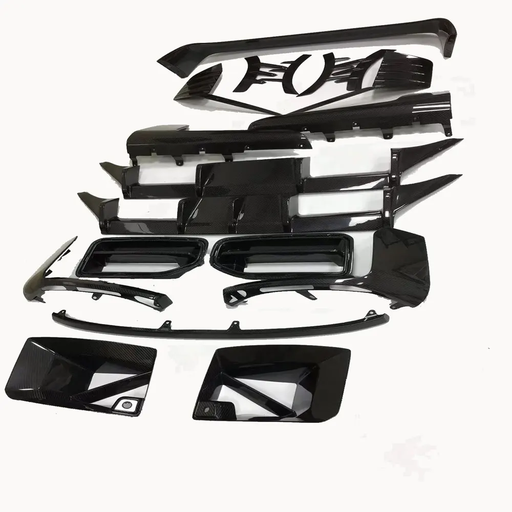 MP Style Dry Carbon Fiber Bodykit Передний бампер Решетка губ Боковая юбка Сплиттер Задний