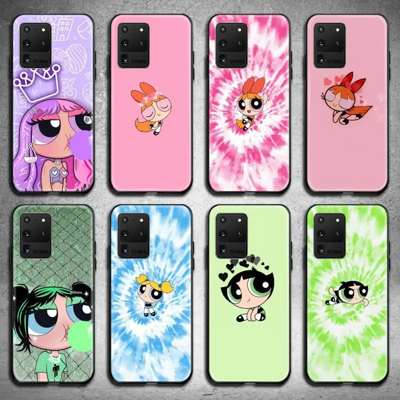 

Cute Cartoon Powerpuff Girls Phone Case For Samsung Galaxy S21 Plus Ultra S20 FE M11 S8 S9 plus S10 5G lite 2020