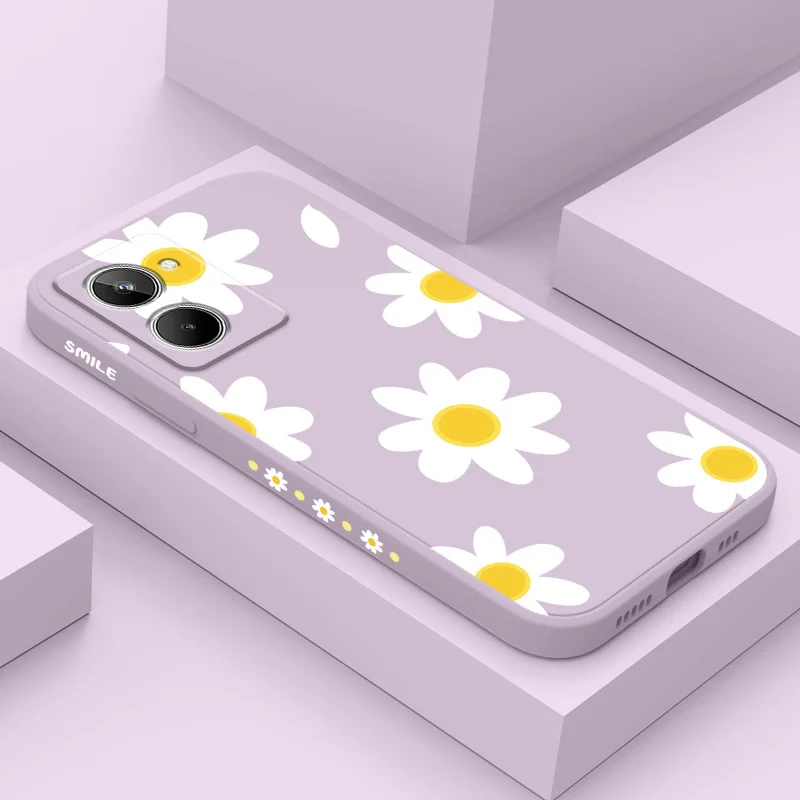 

Daisy Flowers Phone Case For OPPO Realme 10 10T 9 9i 8 8i 7 7i 6 Pro Plus C30 C31 C35 C1 C11 C12 C15 C20 C21Y C25 C25S Cover