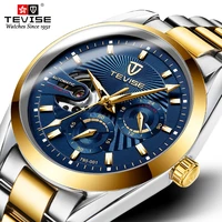 tevise swiss brand watch fashion multifunctional business waterproof tourbillon fully automatic mens watch