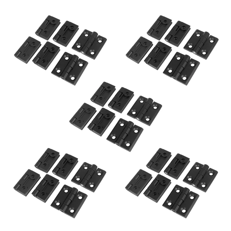 30 X Black Aluminum Furniture Cabinet Door Hinge 50Mm X 50Mm