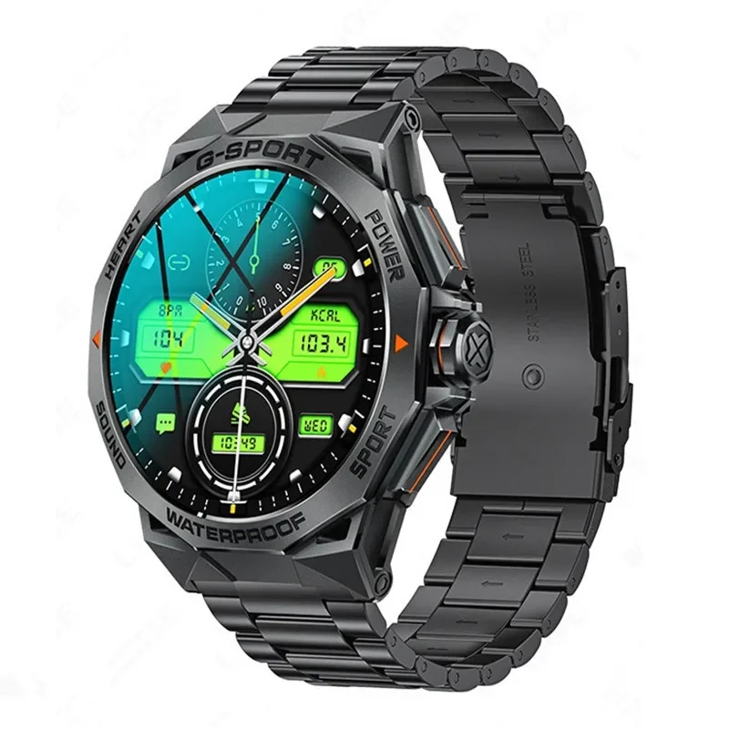 Gaines K62 Смарт-часы для мужчин AMOLED-экран Bluetooth вызов музыка голосовой помощник