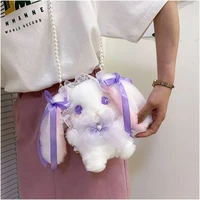 richme lolita lace crossbody shoulder bag female kawaii japanese style jk uniform bow rabbit doll plush womens bag 2022 trend