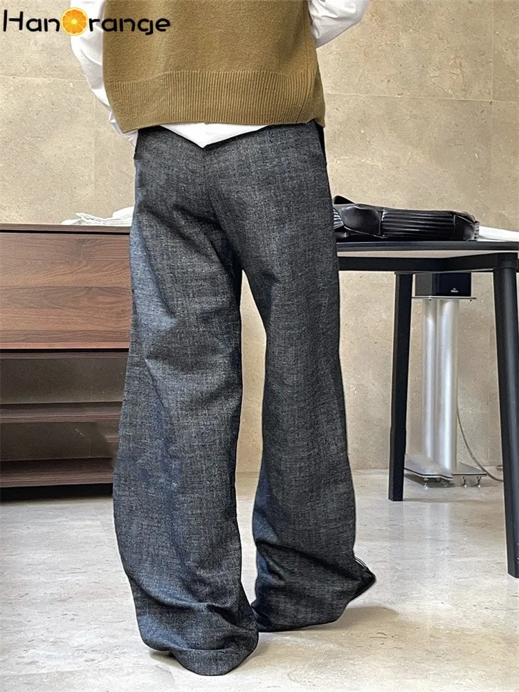 Женские льняные брюки с высокой талией