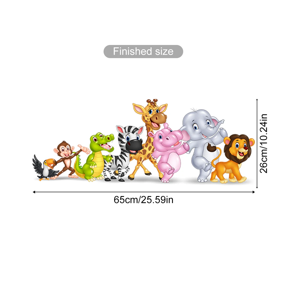 Настенные наклейки Kingsmile Африканские животные толп вокин африканские заботы