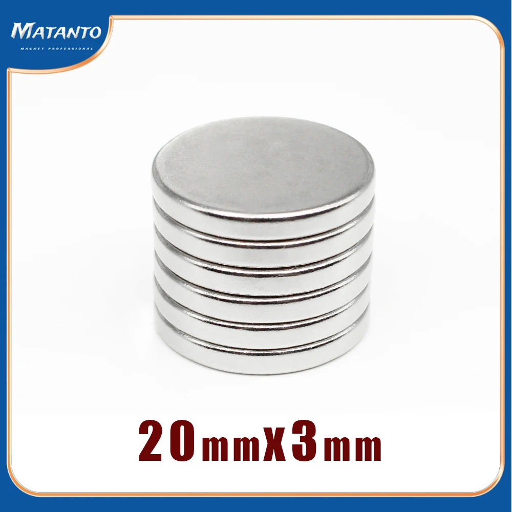 

2/5/10/15/20/50PCS 20x3 Round Powerful Strong Magnetic Magnets N35 Powerful NdFeB Magnets 20x3mm Disc Rare Earth Magnet 20*3 mm