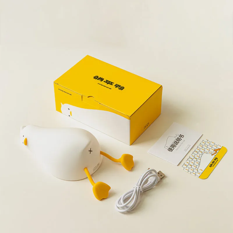 Светодиодный ночник перезаряжаемый мультяшный носветильник льник с уткой