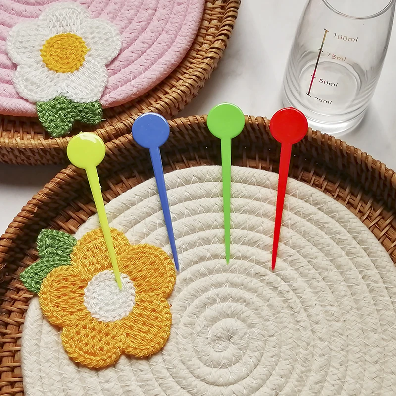 100PCS 9 см пластиковые палочки для коктейля одноразовые маленькие вилки фруктов