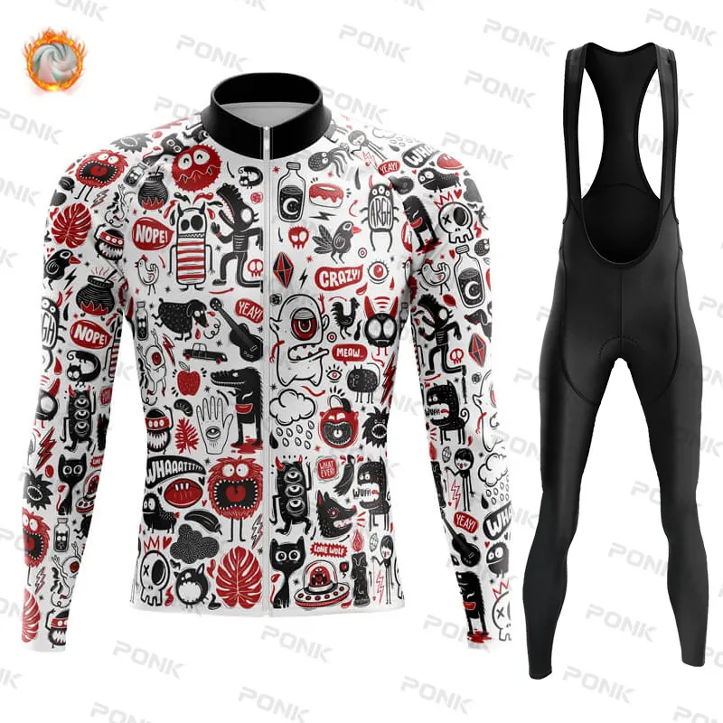 

2023 Winter Jacket Men Cycling Clothing Winter Cycling Jersey MTB Cycling Pants Set Ropa Ciclismo Triathlon Mountian Cycling Kit