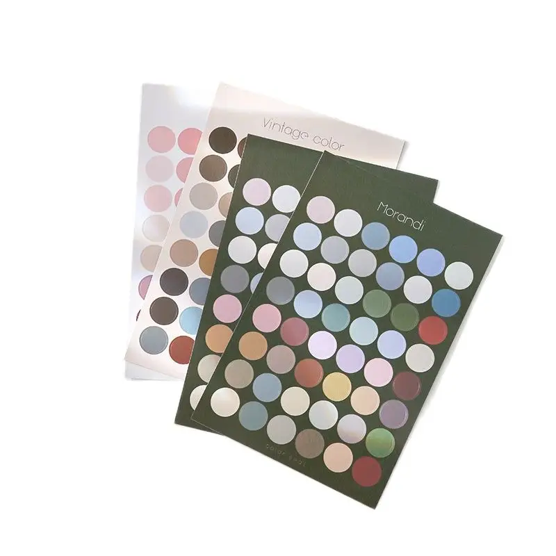 

480 Round Mark Sticker Scrapbook Planner Decorative Stickers DIY Stationary Material Morandi Dot Set Wall Bottle Sticker Labels