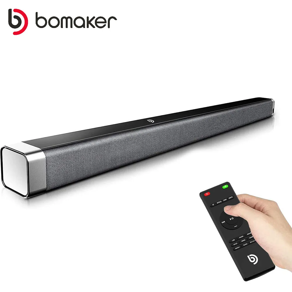 

BOMAKER 100W TV Soundbar Built-in Subwoofer Wireless Bluetooth 5.0 Home 3D Stereo Surround SoundBar for PC Theater TV Speaker