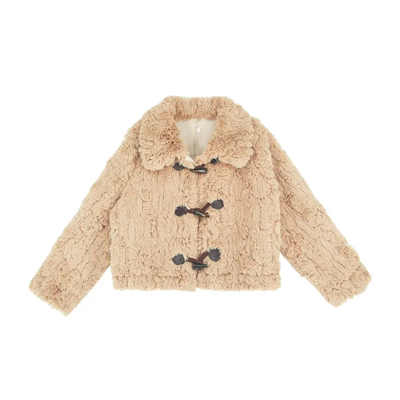 Lamb Hair Fashionable Fur Coat 2022 New Autumn and Winter Japanese and Korean Women's Short Loose Plush Thickened Warm Jacket