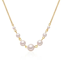 round imitation pearl necklace chain fashion prom party necklace ladies and girls jewelry for prom wedding party pearl necklace