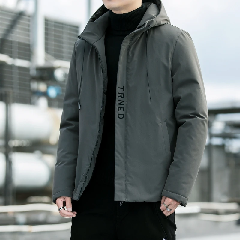 Winter Coat Men Cotton Windproof Fleece Warm Thick Jacket Parkas Coat Men Fashion Hooded Fur Collar Jacket Casual Parka Men