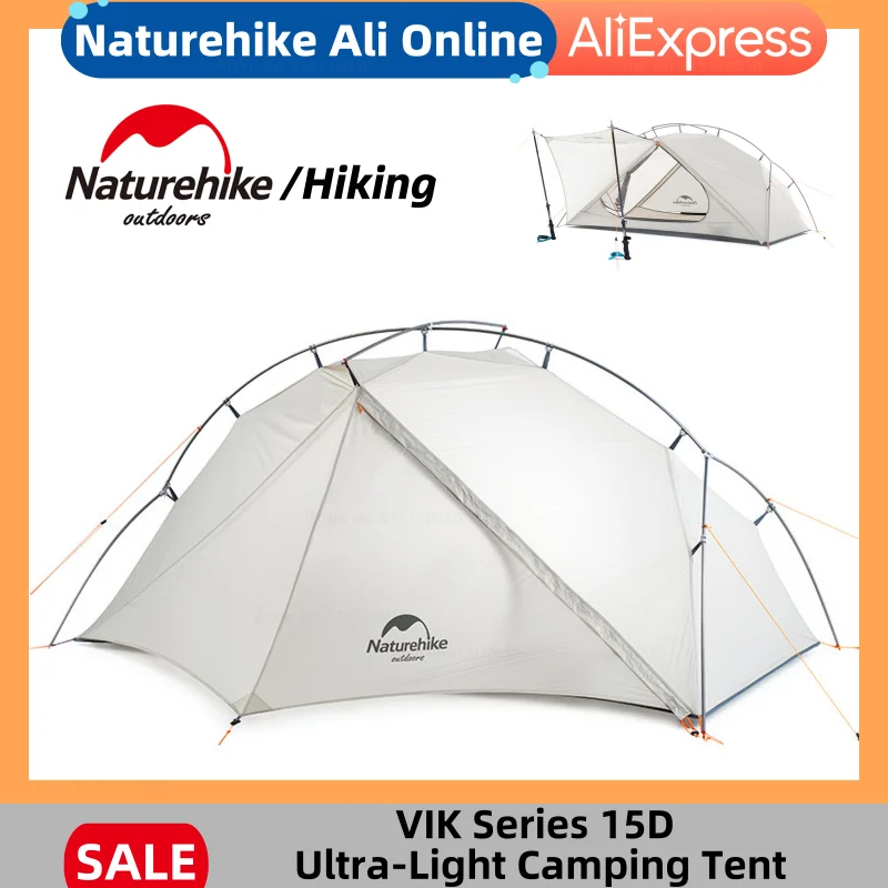 

Naturehike Camping Tent VIK 15D 1-2 Person Ultralight Portable Travel Hiking Outdoor Tent Airy Fishing Waterproof Camping Tent