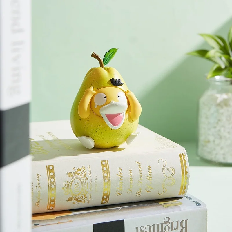

10cm Anime Pokemon Psyduck Cute Fruit Ya Pear Figure Action PVC Collection Statue Desktop Decoration Model Kids Toy Gift