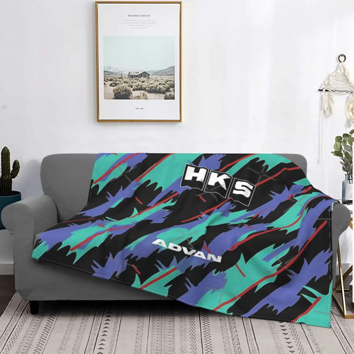 

HKS Advan JDM-Manta a quadros para cama, укрывающий тепловой мат для пляжа, colcha для cama