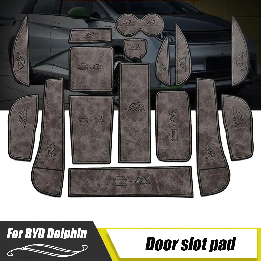 

Car Door Slot Pad Water Coaster Storage Box Non-slip Mat Decoration Cover For BYD Dolphin 2021 2022 2023 Accessories