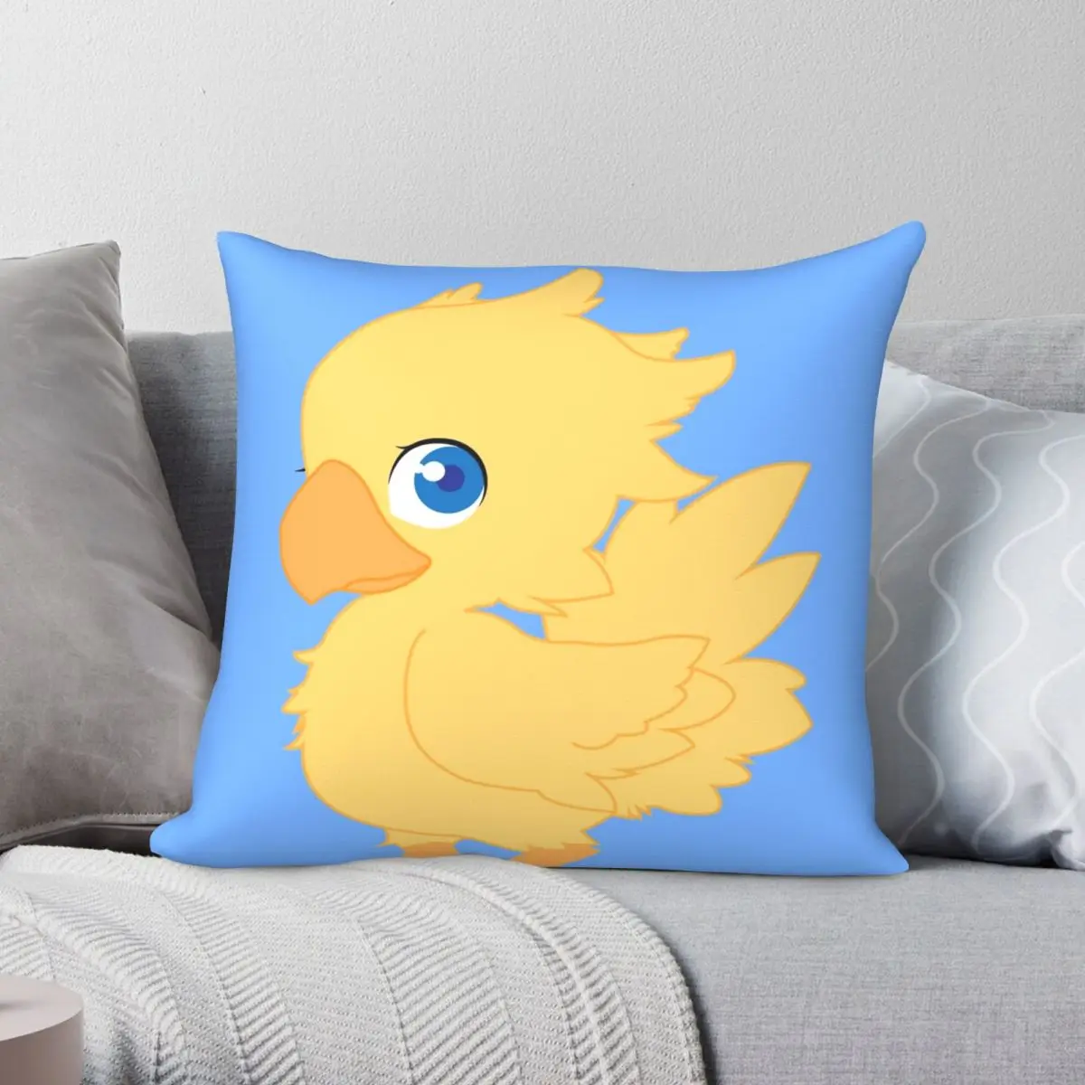 

Chocobo Pillowcase Polyester Linen Velvet Creative Zip Decor Pillow Case Sofa Cushion Cover
