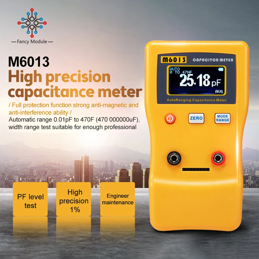 

M6013 ESR измеритель емкости Ом мультиметр профессиональный измеритель внутреннего сопротивления конденсатора Тестер конденсаторной цепи