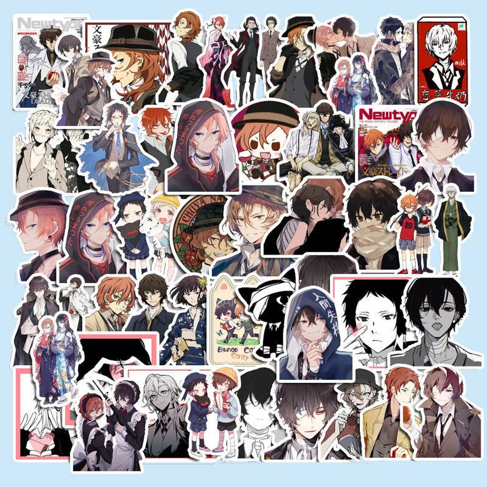 10/50Pcs/Pack Anime Bungo Stray Dogs Stickers Graffiti Decal