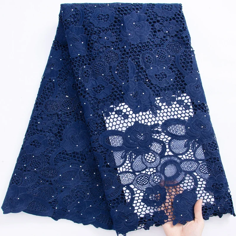 SJD африканское кружево хипure с камнями 2024 новейшее нигерийское водорастворимое