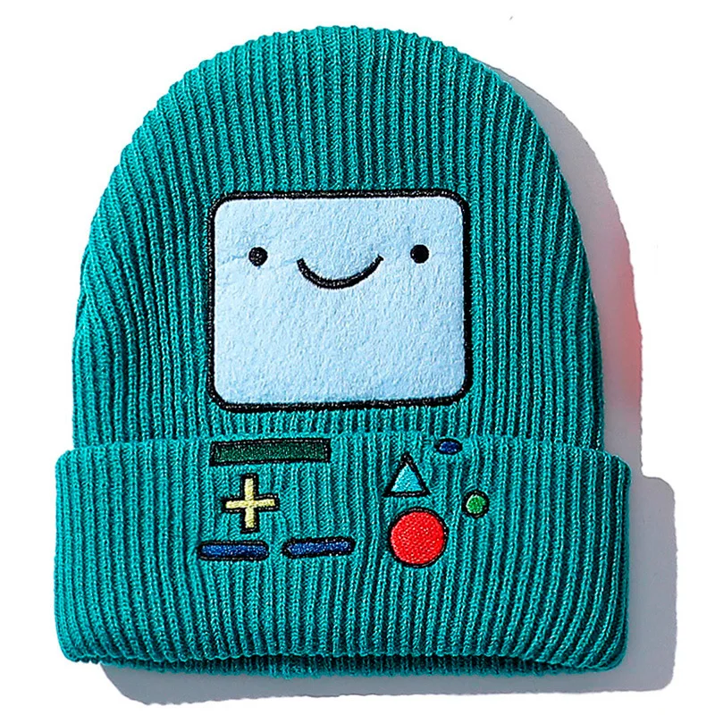 Фото Вязаная шапка осень-зима вязаная игровая машинка мультяшная теплая шерстяная