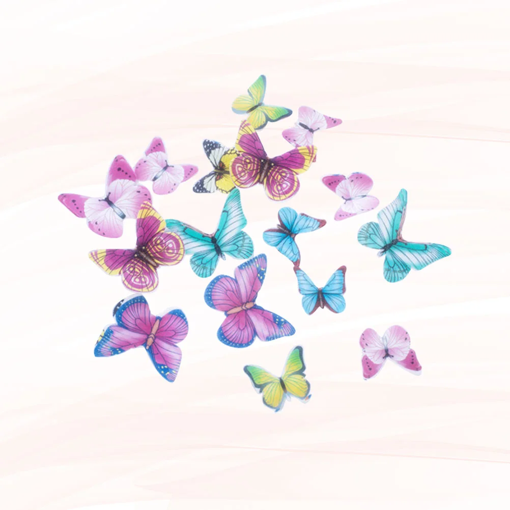 

Cake Edible Decorations Cupcake Paper Butterflies Toppers Topper Picks Rice Birthday Decoration Wafer Wedding 3D Cupcakes Purple