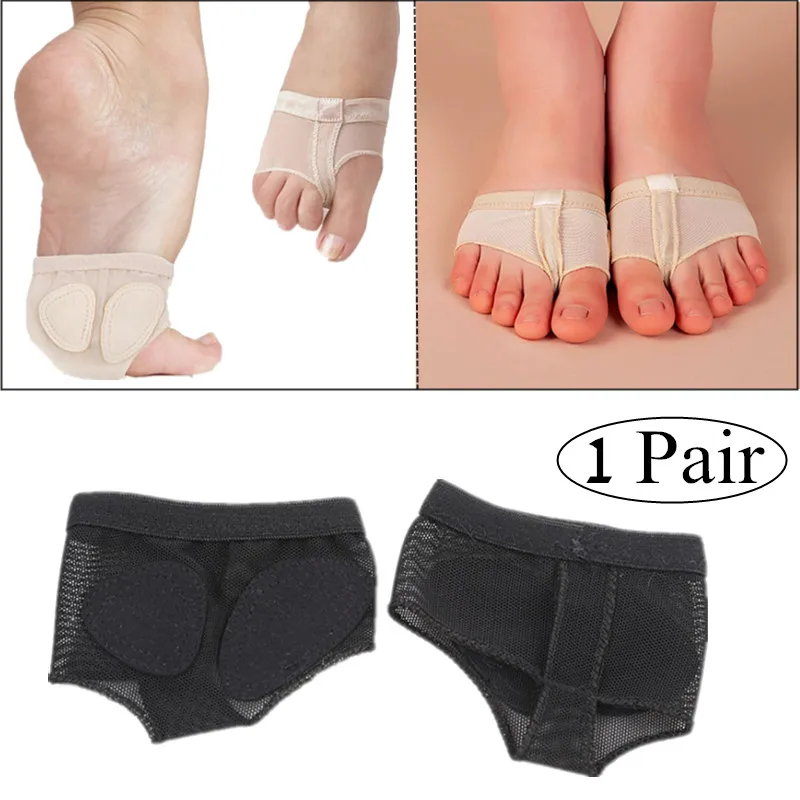 

1 Pair XS-XL Breathable Belly Dance Ballet Half Sole Elastic Toe Pad
