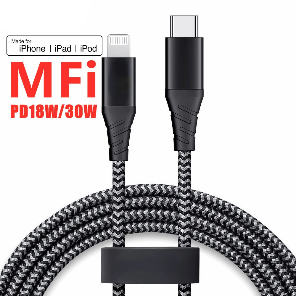 

Сертифицированный mfi USB C к Lightning MFi кабель 2 м 1 м Тип C PD для iPad iPhone 5A, кабель для быстрой зарядки и передачи данных, Лидер продаж