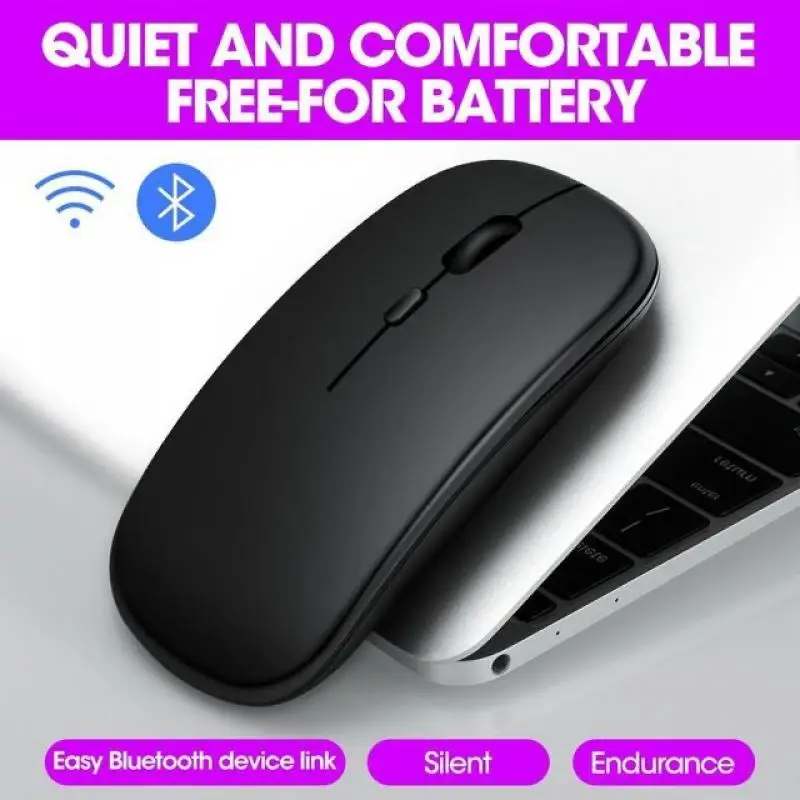 Wireless Bluetooth Dual mode Charging Mouse Mute Portable Mouse Silent Mouse Ergonomic MouseUSB Optical Mice For Laptop PC