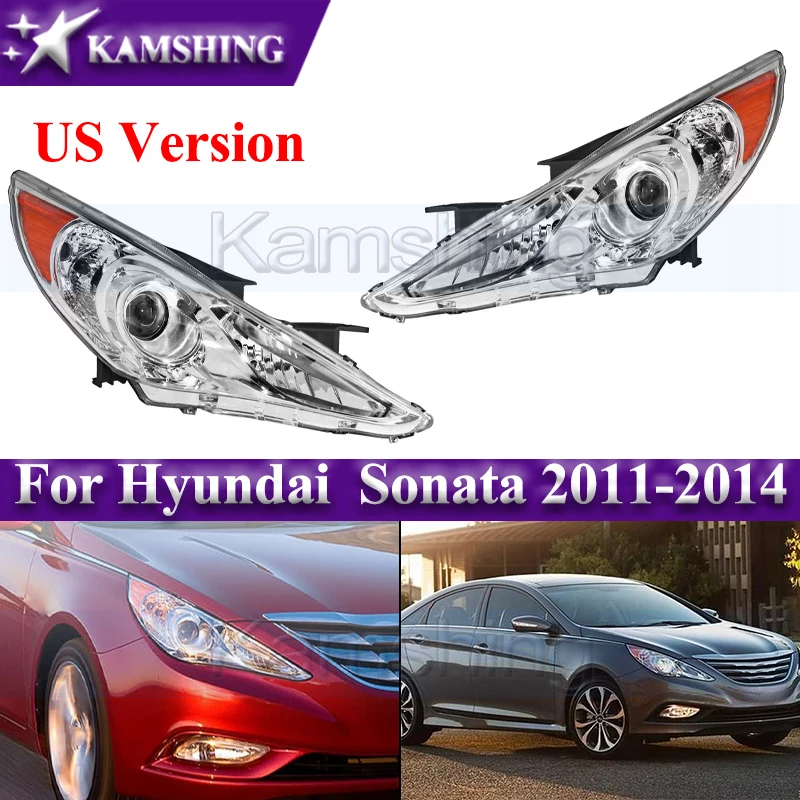 

Kamshing пара, американская версия, передний бампер, фара для Hyundai Sonata 2011-2014, передняя фара, головной светильник
