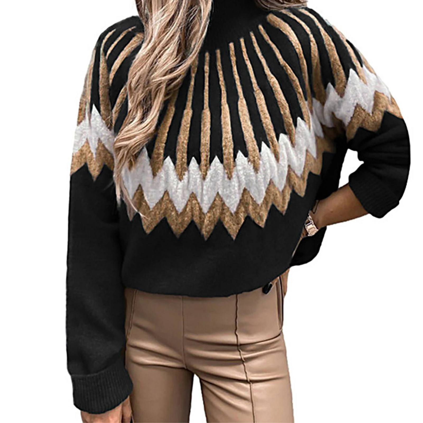 

Woman Long Sleeve Knitwear Fashionable and Attractive Suitable for Friends Gathering Wear