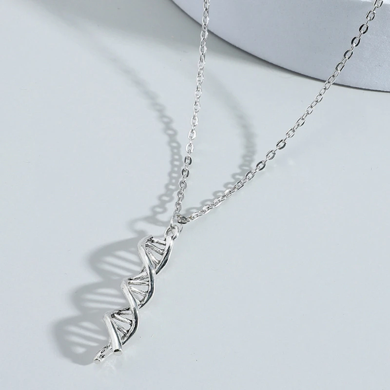 new arrival science jewelry dna necklace biology jewelry molecule necklace accessories for women brand jewelry hot sale free global shipping