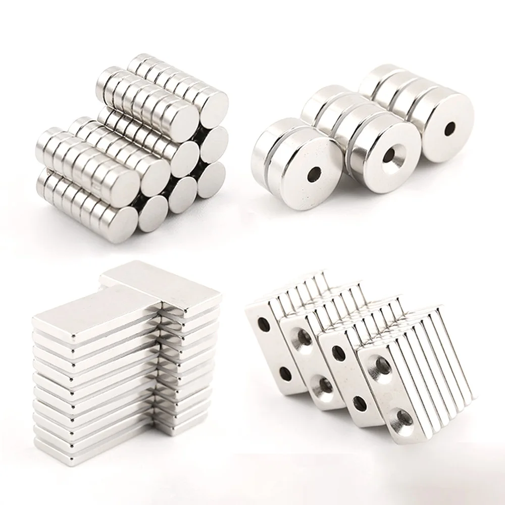 40x10x4-4 Старшие квадратные магнитные отверстия 4 мм Мощный сильный неодимовый