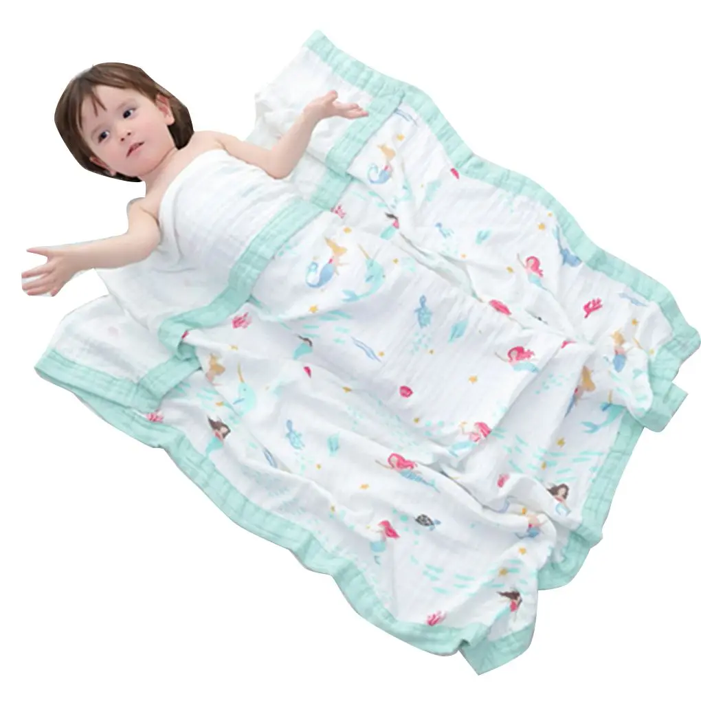 

Bamboo Fiber Cotton Baby Swaddle Blanket Newborn Infant Unisex Wrap Swaddling Sleeping Bag