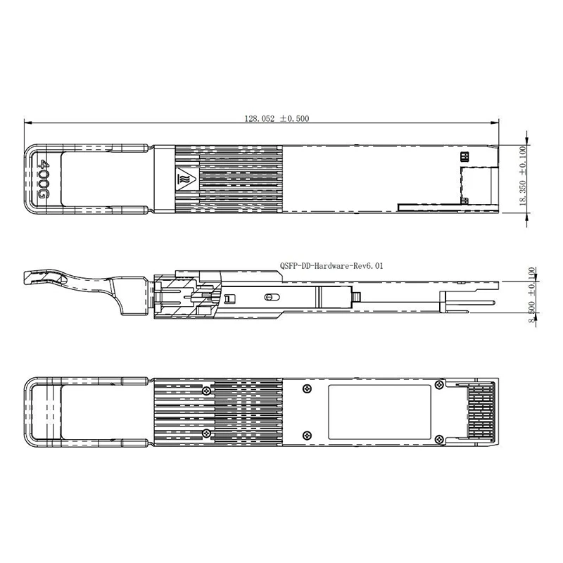 400G QSFP-DD SR8 850 нм 100 м многомодовый оптический приемопередатчик MPO-16 модуль QSFP DD