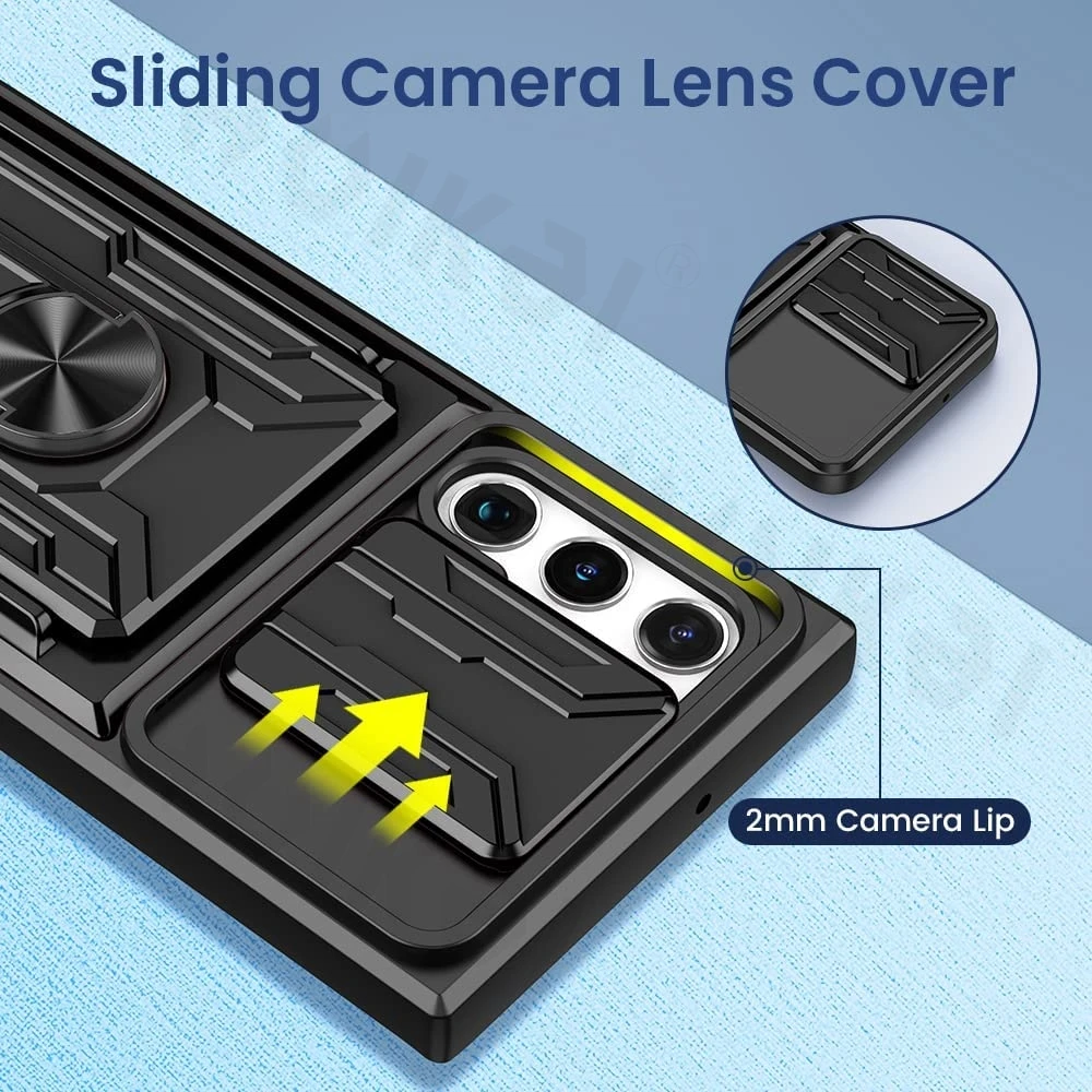 detachable card holder phone case for samsung galaxy s22 ultra s21 fe s21 s20 note 20 ultra a13 a32 a73 a52 72 slide camera lens free global shipping