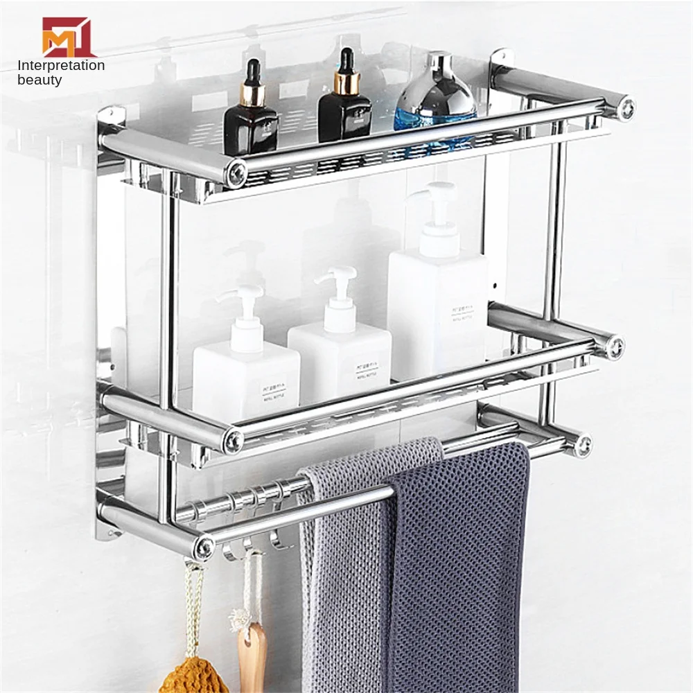 

Shower Rack Stainless Steel Anti-rust Three-dimensional Painting Process Anti-corrosion Strong Load Bearing Bathroom Accessories