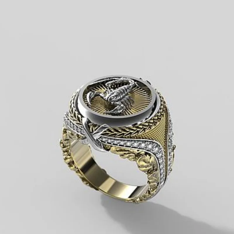 

Business Men's Fashion Retro Personality Scorpion Ring Wedding Engagement Party Jewelry