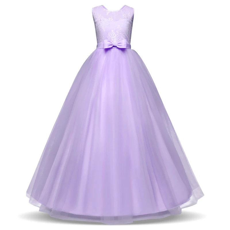 

2021 Red Vestidos Girl Party Dress Bridesmaid Princess Dress Kids Dresses For Girls Clothes Children Wedding Dress 10 12 Years