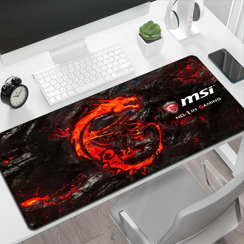 Большой коврик для мыши Msi Xxl, игровой компьютерный коврик для клавиатуры и мыши, большой Настольный коврик, компьютерные аксессуары, коврик для мыши 40x90, Настольный коврик