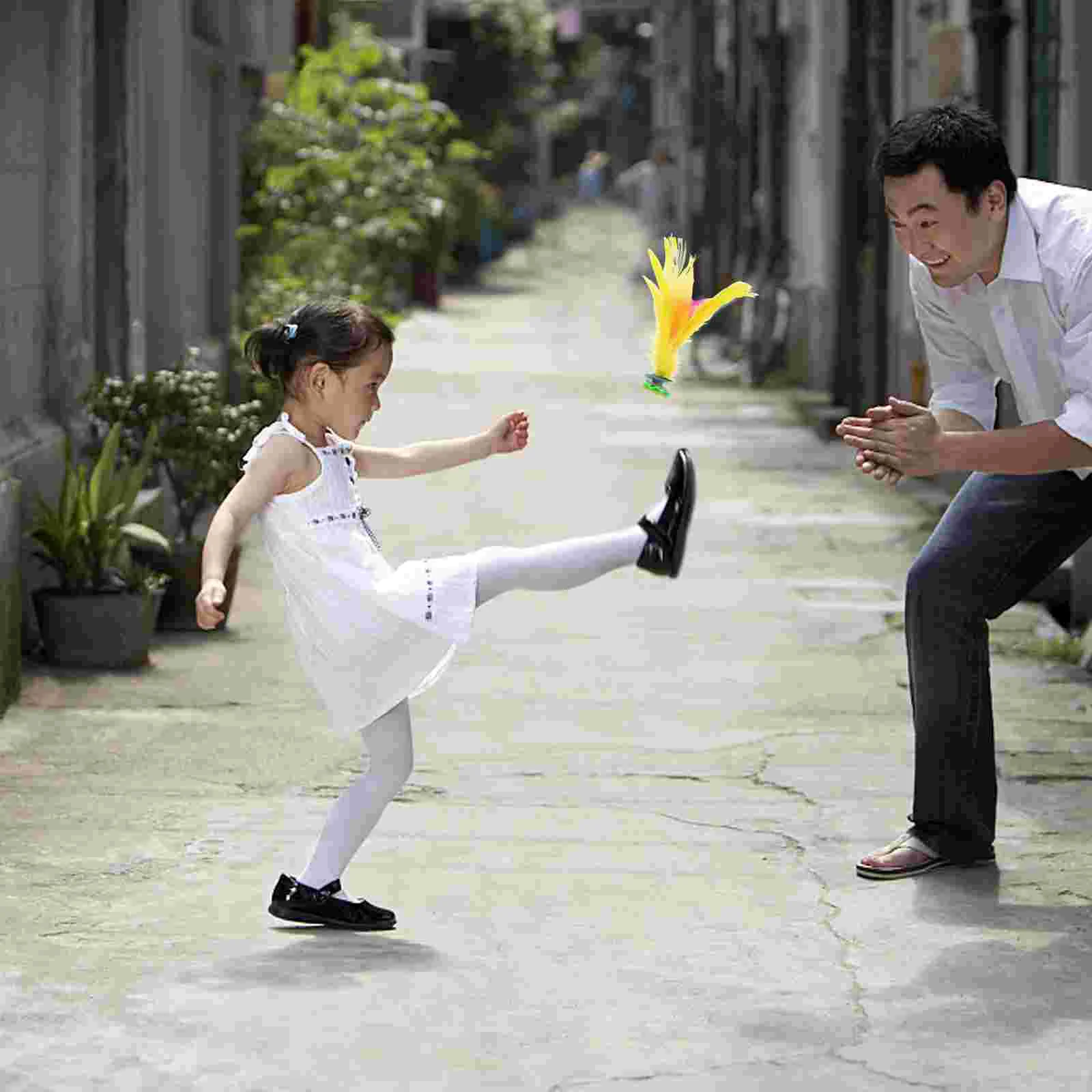 5 шт. ключ китайский волан Jianzi Kicking детский гусь фитнес-игрушка красочная
