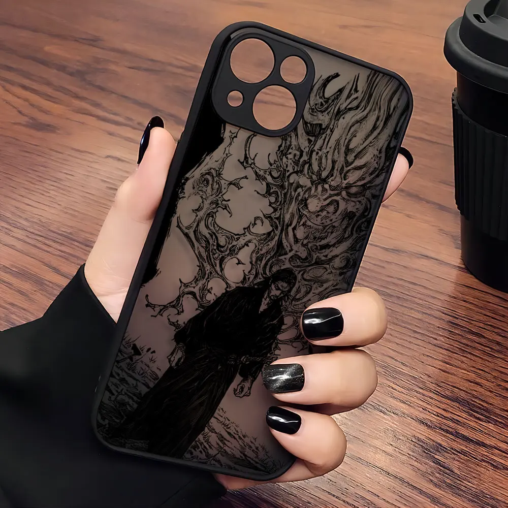 Японский чехол для телефона Vagabond Samurai iPhone 15 14 13 12 11 Mini Pro Max X XR XSMax 7 8 Plus матовая