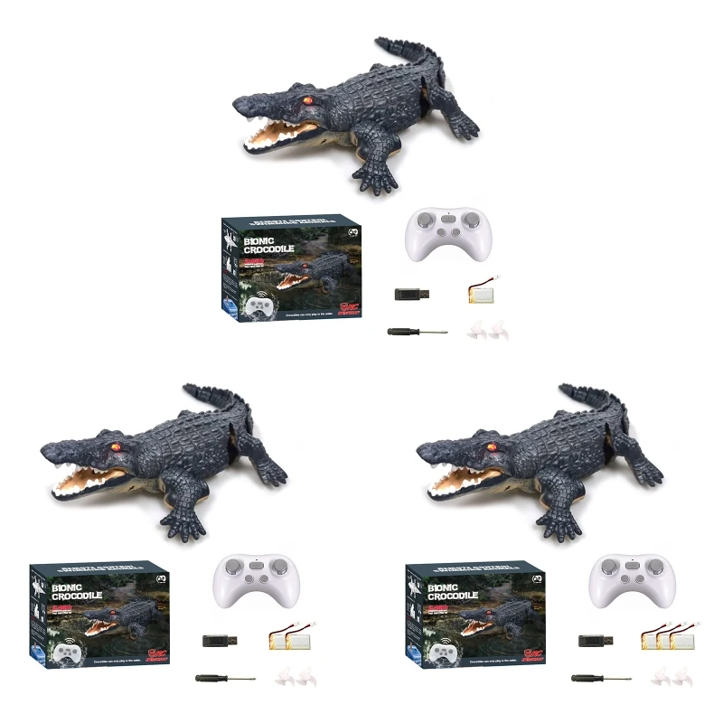 

Fine Novelty Remote Control Alligator Head Boat Waterprof Drift Light Toy