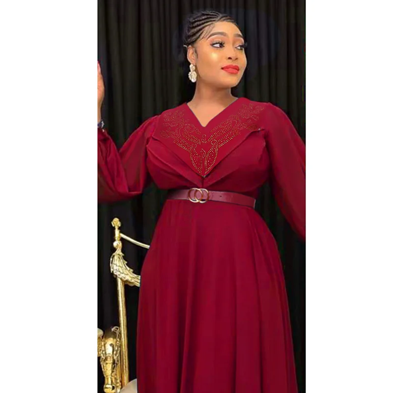 African Dresses For Women 2023 Spring New Fashion Muslim Ankara Wedding Gowns Elegant Muslim Kaftan Party Maxi Long Dress