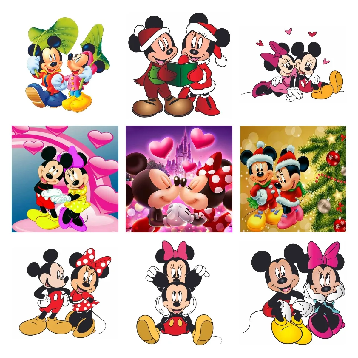 

Disney 5D Diamond Painting Cartoon Mickey Minnie Couple in Love Full Square/Round Rhinestone Diamond Embroidery Cross Stitch Hom